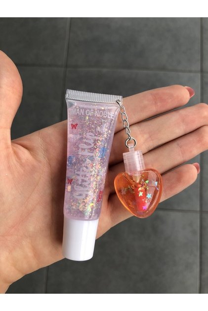 2 Pack Heart Lip Gloss - Lip Balm, Lip Gloss, Lip Oil, Shiny Glitter