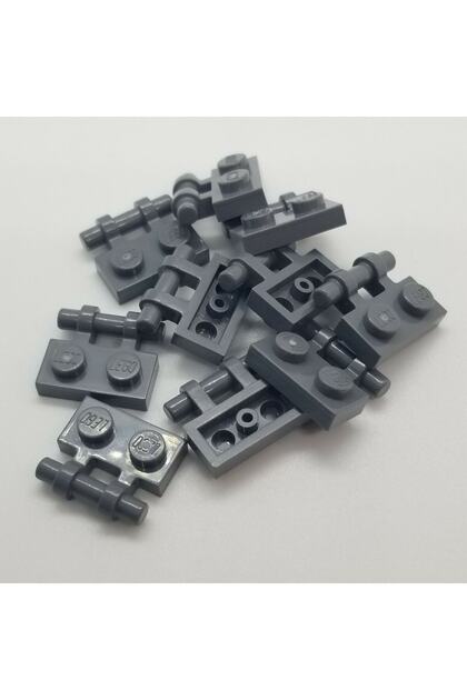 MOC Custom Accessory Plate Modified 1 x 2 Edge Bar Dark Grey Brick 8 pieces to send