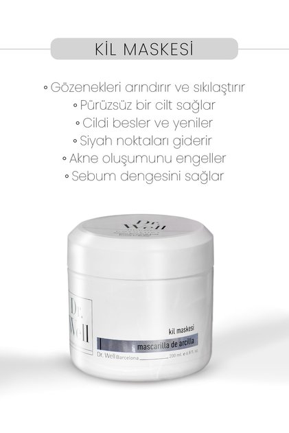 Siyah Nokta & Akne Karşıtı, Gözenek Sıkılaştırıcı, Arındırıcı Kil Maskesi 200ml