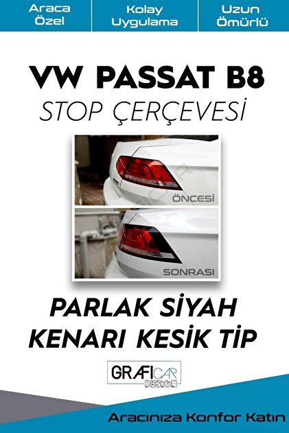 Volkswagen Passat B8 Stop Çerçevesi? Sticker-kolay Uygulama-uzun Ömürlü