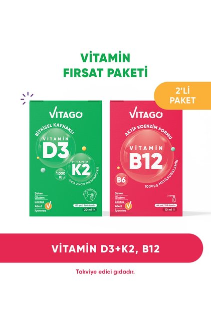 2’li- Vitamin D3+ B12