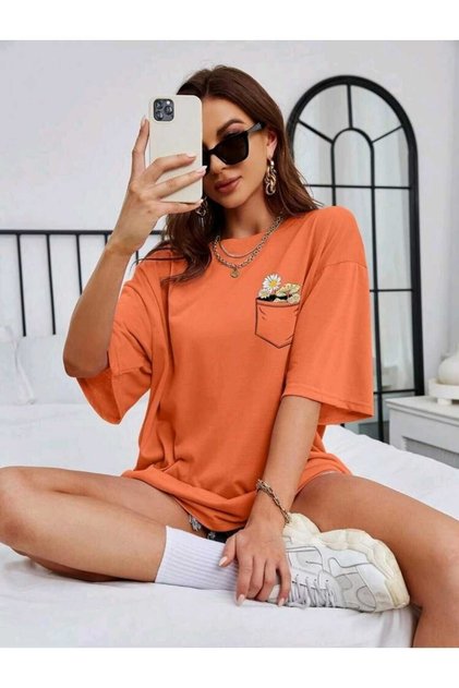 Floral Printed Unisex Oversize Tshirt