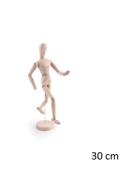 Ahşap Model Mankeni İnsan Figürü 30 cm.