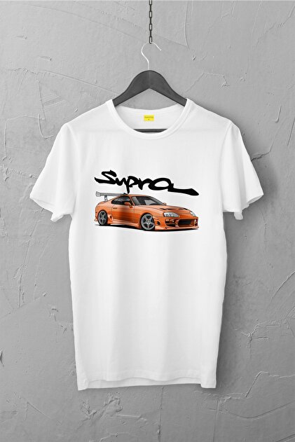 Tospikten Toyota Supra Design Tshirt , Unisex Premium, Çatlama