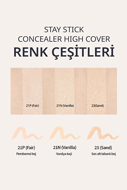 Missha Yüksek Kapatıcı ve Uzun süre Kalıcı Stick Concealer Stay Stick Concealer High Cover 21P (Fair) - 5