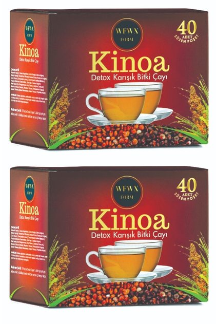 KİNOA DETOXS BİTKİSEL ÇAY 40 LI PÖŞET 2 PAKET