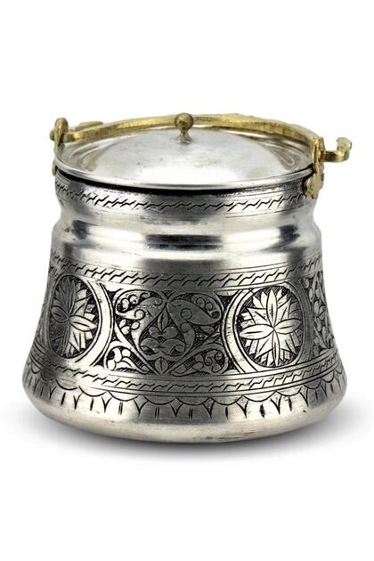 Gaziantep Copper Hand Embroidered Yogurt Bakraç [Satıl] Fermentation Container 3 Lt