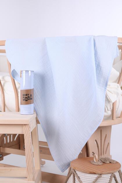 Muslin Cover 80x80cm Plain Color Organic Gift Breastfeeding Bottom Opening Newborn Stroller Cover