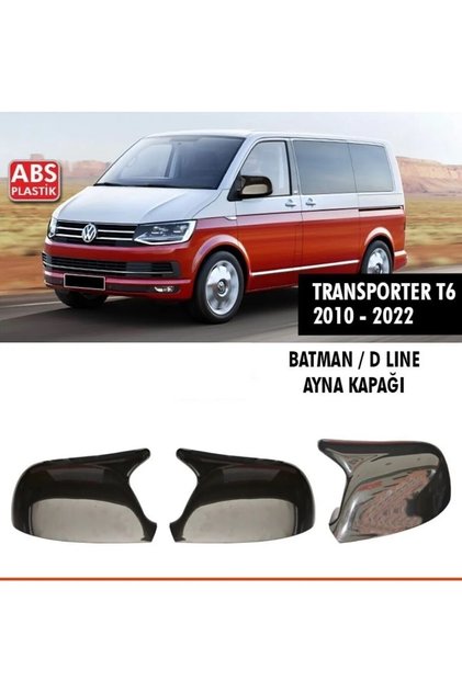 Volkswagen Transporter t6-t7 Uyumlu Yarasa Batman Ayna Kapağı Plastik Piano Black 2010-2022