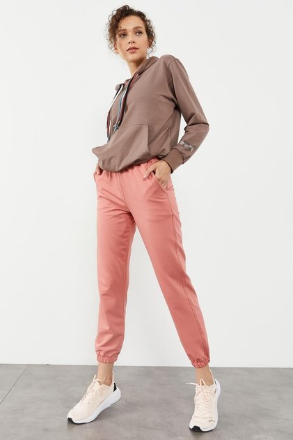 Women's Elastic Leg Classic Powder Tracksuit Bottom