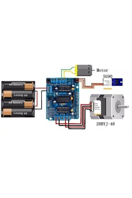 L293d Shield Step Servo Motor Sürücü