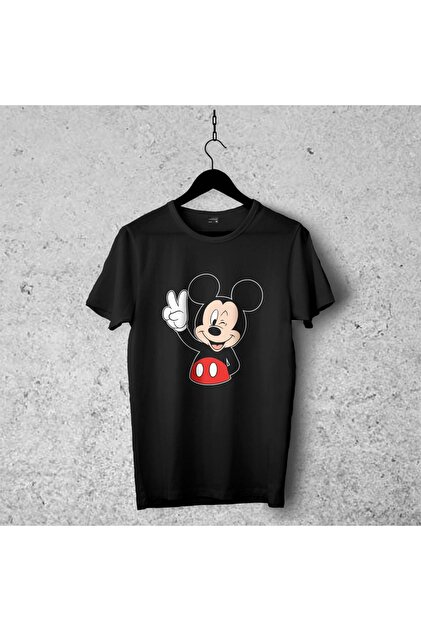 Tospikten Mickey Mouse Tasarımlı Tshirt 043, Unisex Premium