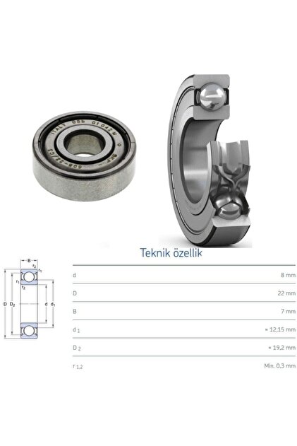 SKF 608 Zz C3 Minyatür Rulman 8x22x7mm - Fiyatı, Yorumları