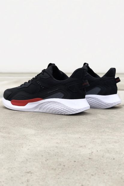 Walky - Gordy Siyah - Kırmızı Erkek Sneaker Ayakkabı - 4