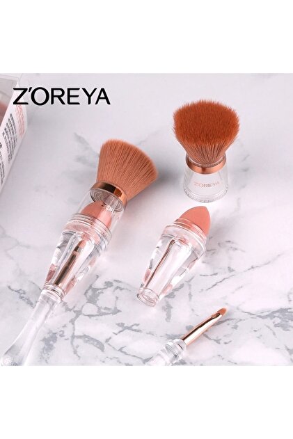 Z'oreya 3in1 Çok Amaçlı Taşınabilir Yumuşak Makyaj Fırçası Yedek