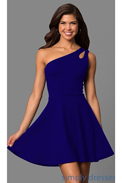 vuvutasarm New Season Stretch Fabric One-Shoulder Detailed Women's Mini  Evening Dress Graduation Dress - 320- Trendyol