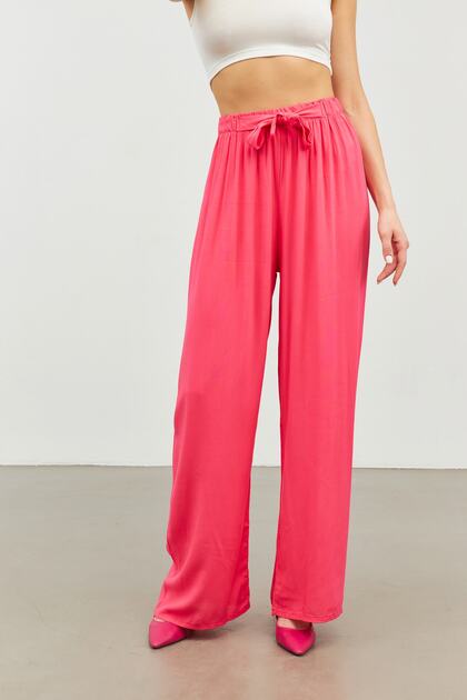 Women's Pomegranate Viscose Trousers