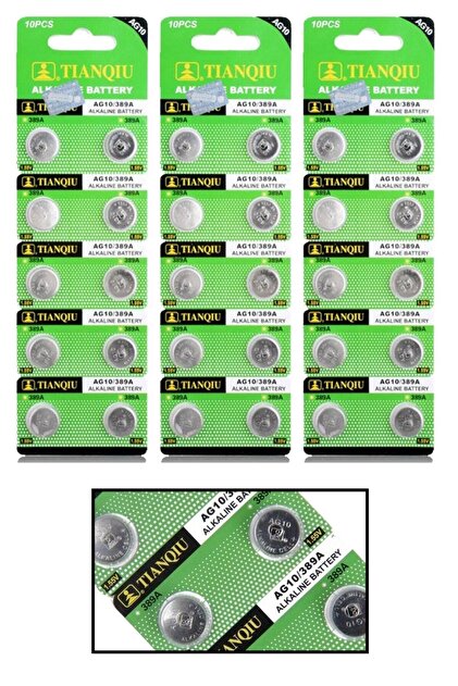 Tianqıu Ag10/lr1130/lr54/l721/189 1.5v Alkalin Pil 30 Adet