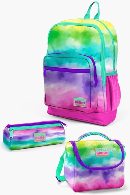 Kids Colorful Batik Patterned 3-Piece School Bag Set SET0123739