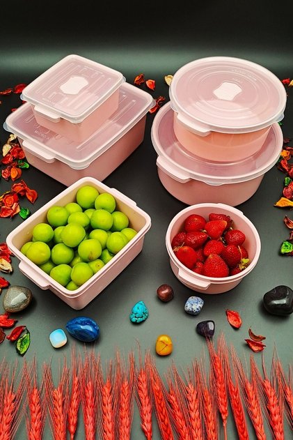 Vacuum Storage Container Airtight Set of 6 Stylish Box That Can Enter Microwave and Deep Freezer