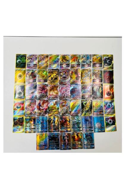 Pokemon GX, Vmax, Vstar and Energy Set 50 Pieces Pokemon Shiny Game Cards