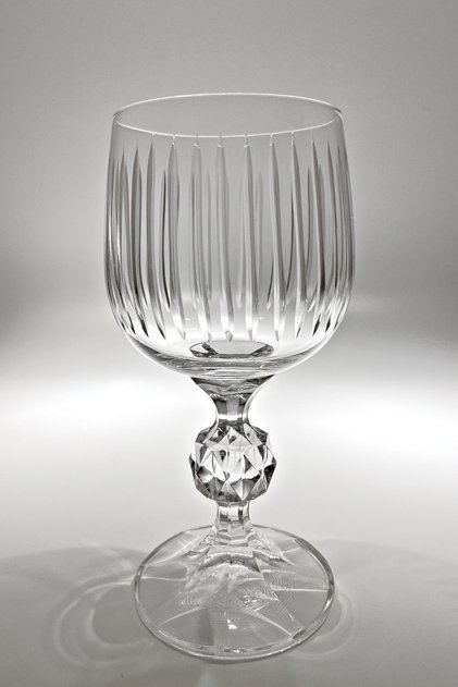 Collection Sterna Kristal 6'lı Kahve Yanı Su Bardağı / Beyaz Şarap Kadehi Seti 150cc Çizgi Model