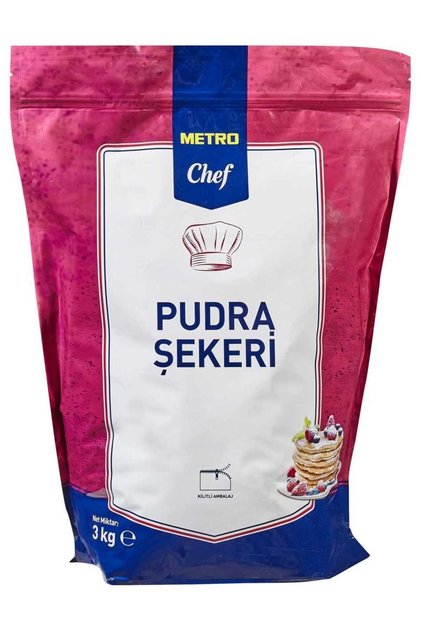 Pudra Şekeri 3kg Pastacılık Pasta Tatlı Mutfak Şef