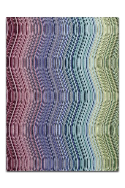 Colorful Ombre Pastel Geometric Woven Base Digital Printed Carpet Mira 1425