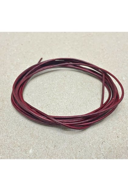 DIY Bileklik Deri İp, 1,5mm x 2 metre Hakiki Deri Bileklik Kolye Aksesuar İpi, Bracelet Leather Rope