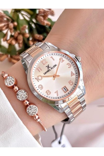 DK.1.104 دانيال كلاين ماركة إيليت سلسلة الفولاذ المقاوم للصدأ سوار 30 متر مقاوم للماء ساعة يد نسائية+Bi