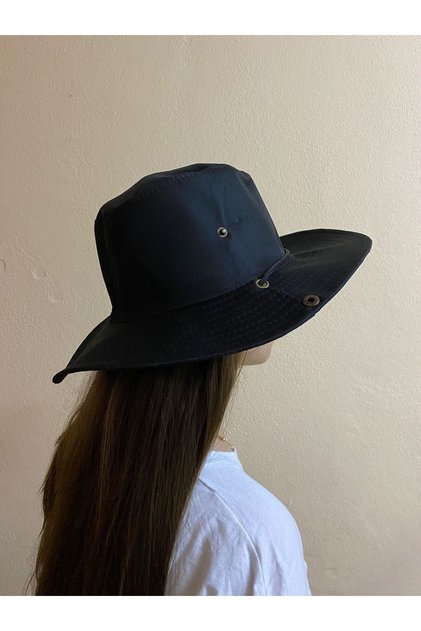 Unisex Καλοκαιρινό πτυσσόμενο καπέλο Safari Fedora - με κουμπωτά και λεπτομέρεια από σχοινί