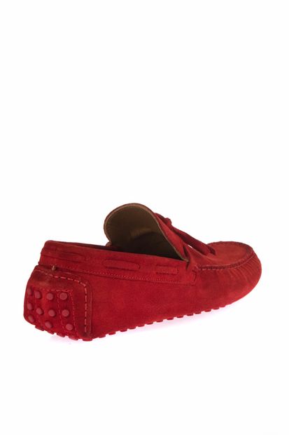 Elle Shoes MONROY Hakiki Deri Kırmızı Erkek Loafer - 7