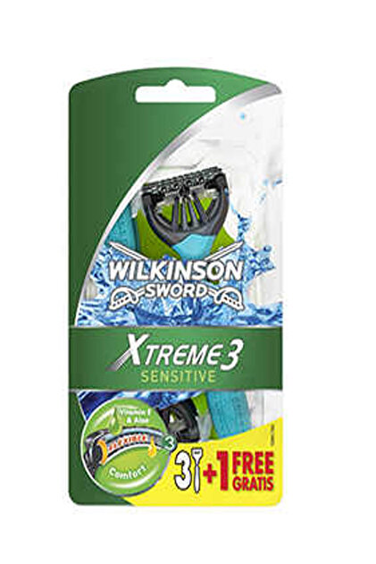 Wilkinson Xtreme 3 - Oynar Başlıklı Kullan At Tıraş Bıçağı 3+1 Avantaj Paketi - 1