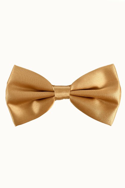 Gold Men's Gold Satin Bow Tie 111