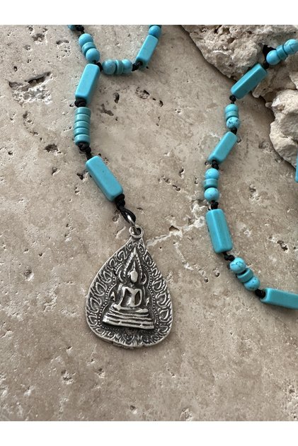 Blue Turquoise Natural Stone Necklace