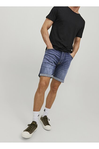Jack & Jones Dar Erkek Denim Şort JJICHRIS JJWOOD SHORTS GE 711 SN