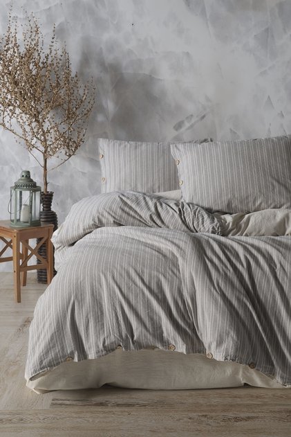 Helios 100% Cotton Yarn Dyed Washable Single Duvet Cover Set 160*220
