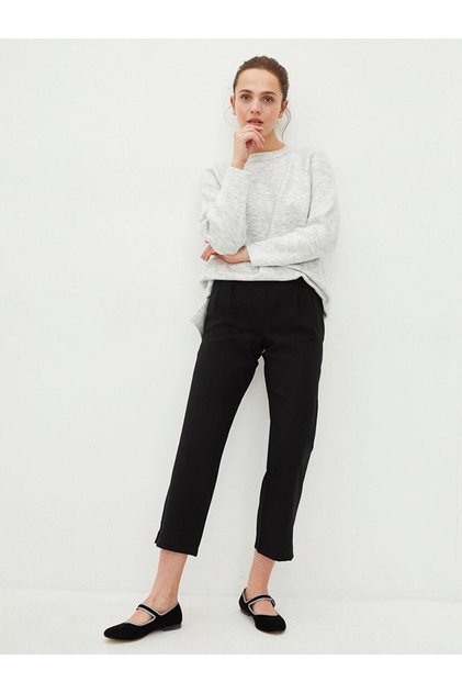 Lcw Modest Comfortable Fit Straight Pocket Detailed Women's Trousers (S2)