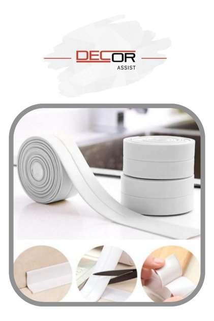 Aveo 1 Adet Su Sızdırmaz Geçirmez Bant Ile Lavabo/küvet/duş/klozet Kenar Bandı 3.2m X 38mm