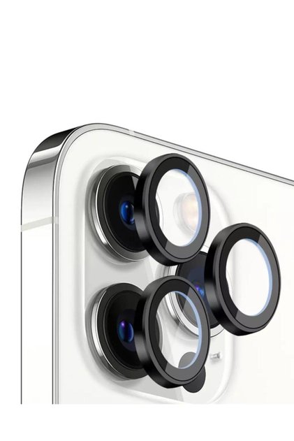 Iphone 11promax / 12pro Compatible Camera Lens Protector Steel Ring HD 9d Unbreakable Glass