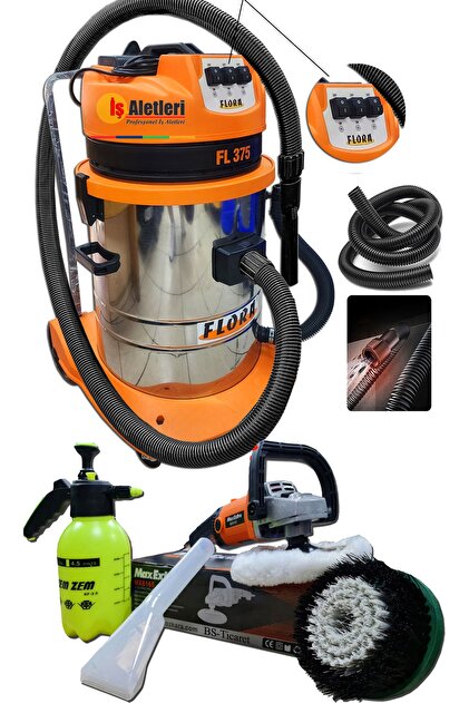 Flora 3 Motorlu Islak Kuru Süpürge Makinası ve Koltuk Yıkama