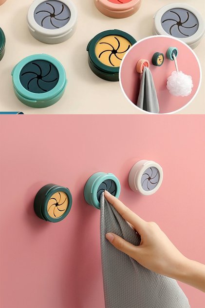 2-Piece Multi-Purpose Practical Plug and Pull Strong Adhesive Hanger Bathroom Washcloth Hanger Kitchen Cloth Hanger Towel Hanger