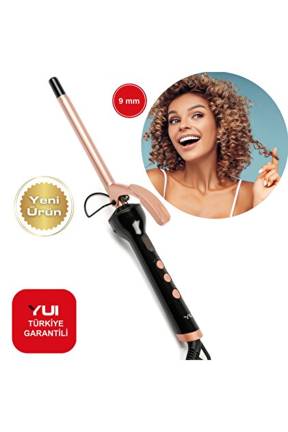 Yui KB58 Seramik Plaka Afro Dalga 9mm Kıvırcık Saç Maşası(YUI
