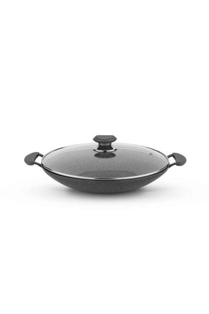 Granite Glass Lid Roasting Sheet Pan 30 Cm Black