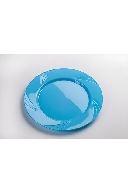 Kristal Plastik Mika Tabak 26cm Mavi 12 Adet