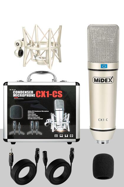 Midex Stüdyo Kayıt Seti - Glx-700 Ses Kartı Cx1-c Mikrofon