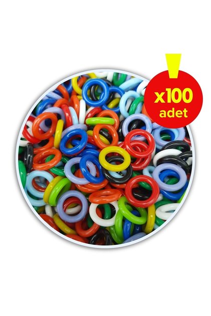 Poppy Karışık Renk Güvercin Bileziği Halka Boncuk 100 Adet