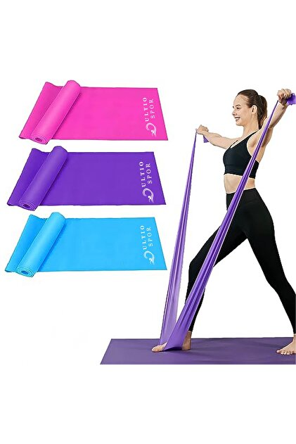 3-Piece Pilates Band Exercise Band Resistance Band Set