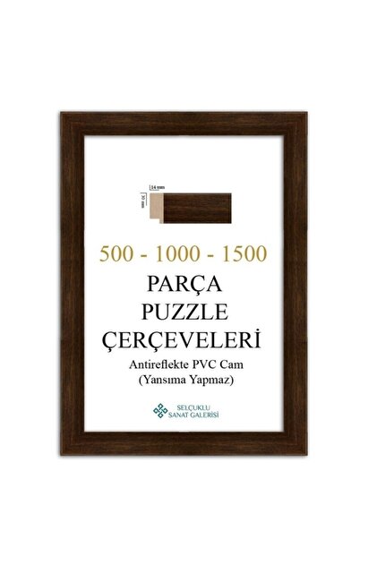 AS TİCARET Puzzle Çerçevesi 30 Mm 35x50 Cm (500'luk) Kahverengi