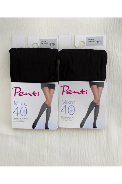 Micro 40 Denim Medium Thick Matte Trousers (Below Knee) Socks 2 PACK